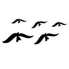 Flock of Bird Flying Vector Illustration 
