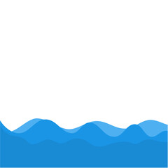 Blue Wave Vector Illustration 