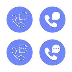 Call center support icon vector in flat style