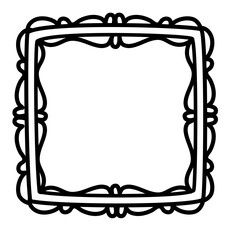 Hand Drawn Frame Border Doodle Vector Illustration 