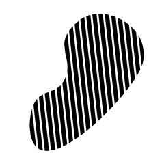 Black Organic Shape Lines Vector 