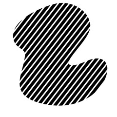 Black Organic Shape Lines Vector 