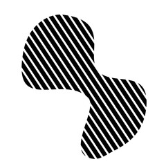 Black Organic Shape Lines Vector 