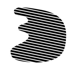 Black Organic Shape Lines Vector 