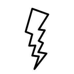 Lighting Thunder Strom Lines Icon Vector Illustration 