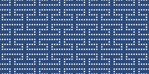 Labyrinth of dots. Repeating pattern. For pillows, notepads, prints, textiles, wallpaper.