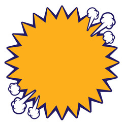 Boom Comic Shape Blank Vector Design 