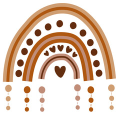 Cute Boho Rainbow Vector 
