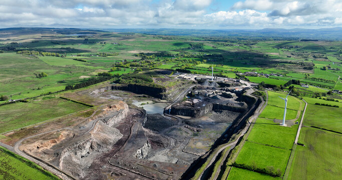 Aerial photo of Robinson Quarry Masters Ltd Antrim Northern Ireland 10-10-23