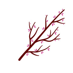 Trees Branches with Leaf Vector Design 