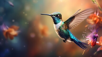 Detailed Hummingbird in Nature