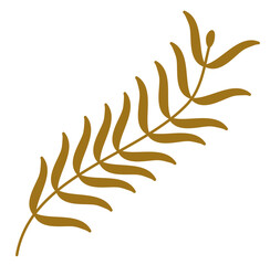 Golden Leaf Wedding Illustration Decoration Vector 