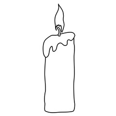Cartoon Candle Outlines Vector 