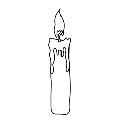 Cartoon Candle Outlines Vector 