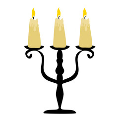 Candle Stand Illustration Vector 