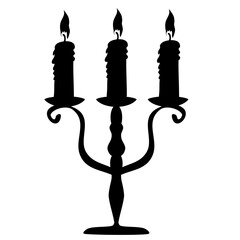 Candle Silhouette Stand Illustration Vector 