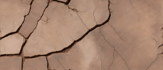 Obraz premium Close up of cracked brown stone surface background texture from Generative AI