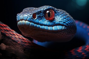 Fototapeta premium Big Blue Snake
