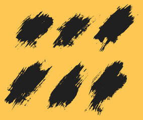 Abstract ink black brush illustration background