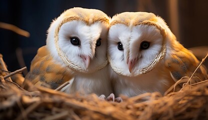 Barn owls couple
