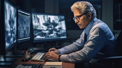 person working at computer