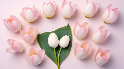 Fototapeta na wymiar bouquet of tulips HD 8K wallpaper Stock Photographic Image 