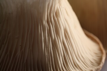 Obraz premium Fresh oyster mushroom on table, macro view
