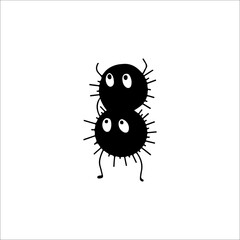 cute germ character vector illustration