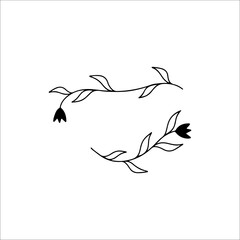 vector illustration of two flowers concept