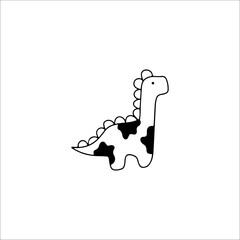 cute little dino vector illustration
