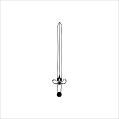 vector illustration of knight sword