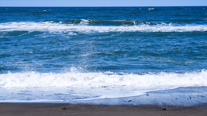 surfing on the beach
