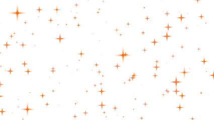 Picture of the twinkle glitter orange star sparkling behind white background