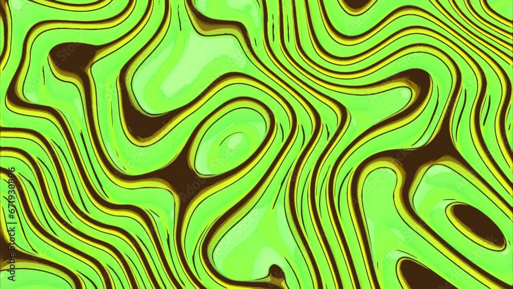 Poster abstract gradient waves background. design. green tones of transforming curves.