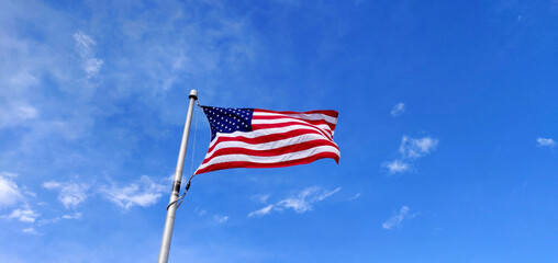 American Flag on a pole