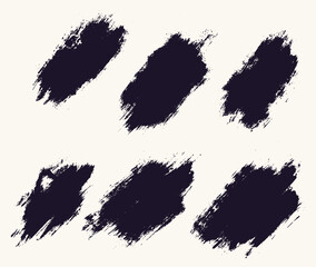 Black brush stroke vector grunge isolated background