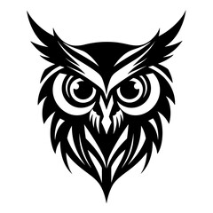 Unique Owl Logo Illustration in Trendy Flat Isolated on White Background. Vector SVG