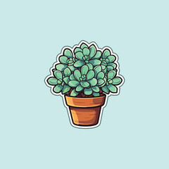 crassula sticker cool colors kawaii clip art illustration