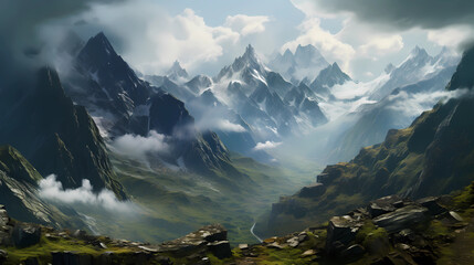 a breathtaking view of a rugged mountain range