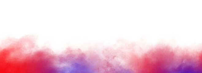 Colorful smoke. Misty fog effect texture overlays for text or space.  Isolated transparent background