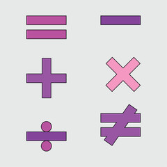 Obraz premium VECTOR ELEMENTS FOR EDUCATIONAL NEEDS IN MATHEMATICS SUBJECTS