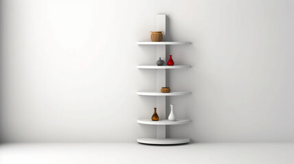 3d rendered illustration of a shelf with vases and other objects generativa IA