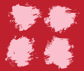 Splash red color grunge brush banner