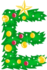 Fotobehang Christmas Tree Alphabet E © putracetol
