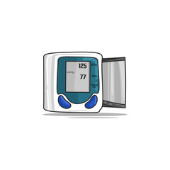 Illustration vector graphic of Sphygmomanometer with white background