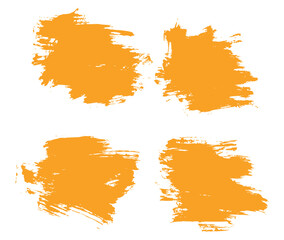 Brushstroke yellow color texture collection