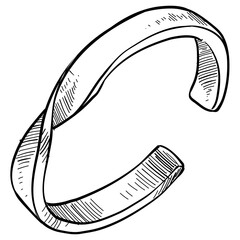 unique ring handdrawn illustration