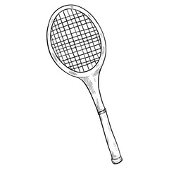 Badminton rackets handdrawn illustration
