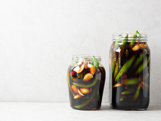 Soy sauce marinated onions and spicy chili