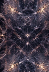 Abstract wave of particles and lines. Network or connection. Widescreen illustration. Digital background.